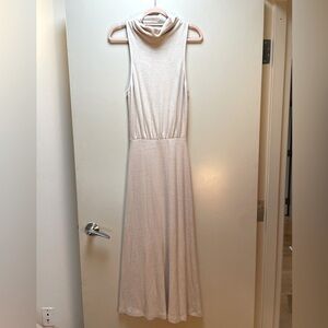 Cream maxi dress from Anthropologie